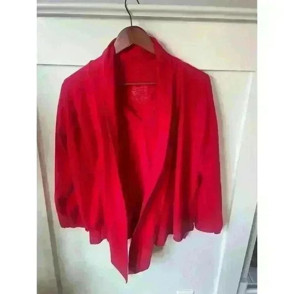 Tranquility by Soma Red Shirt and Cardigan Set, XL - Picture 1 of 8